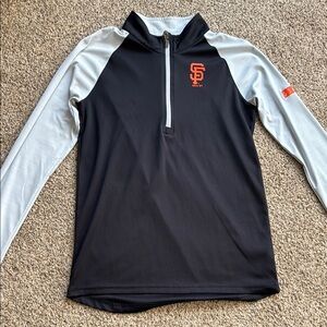 Black and Gray Quarter-Zip Pullover